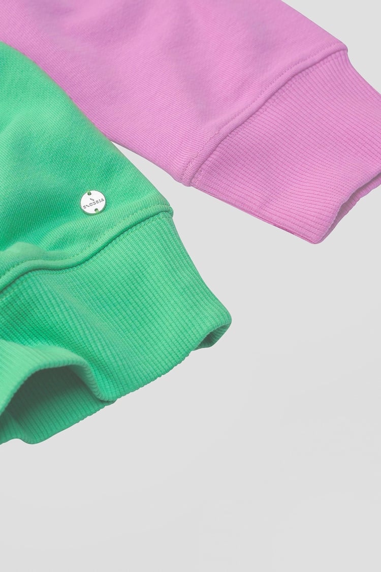 Colour Block LS High Neck Sweatshirt