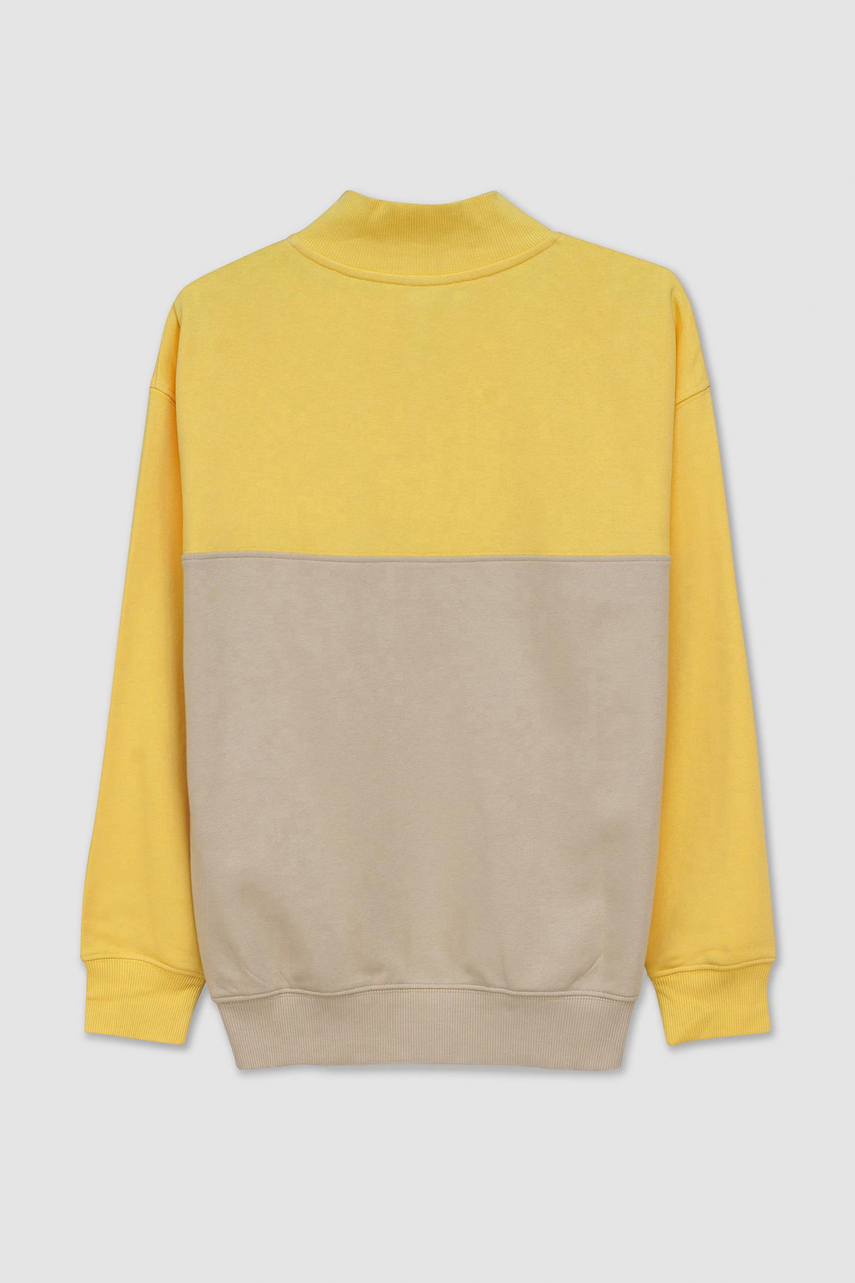 Colour Block LS High Neck Sweatshirt