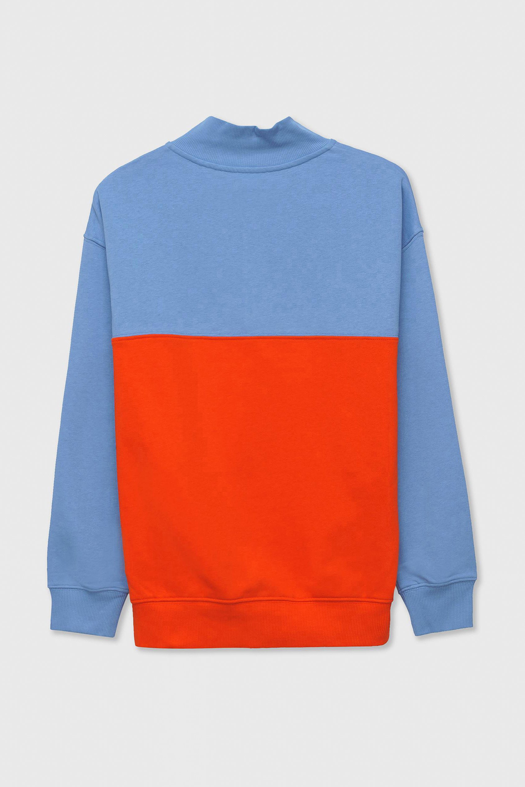 Colour Block LS High Neck Sweatshirt