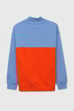 Colour Block LS High Neck Sweatshirt
