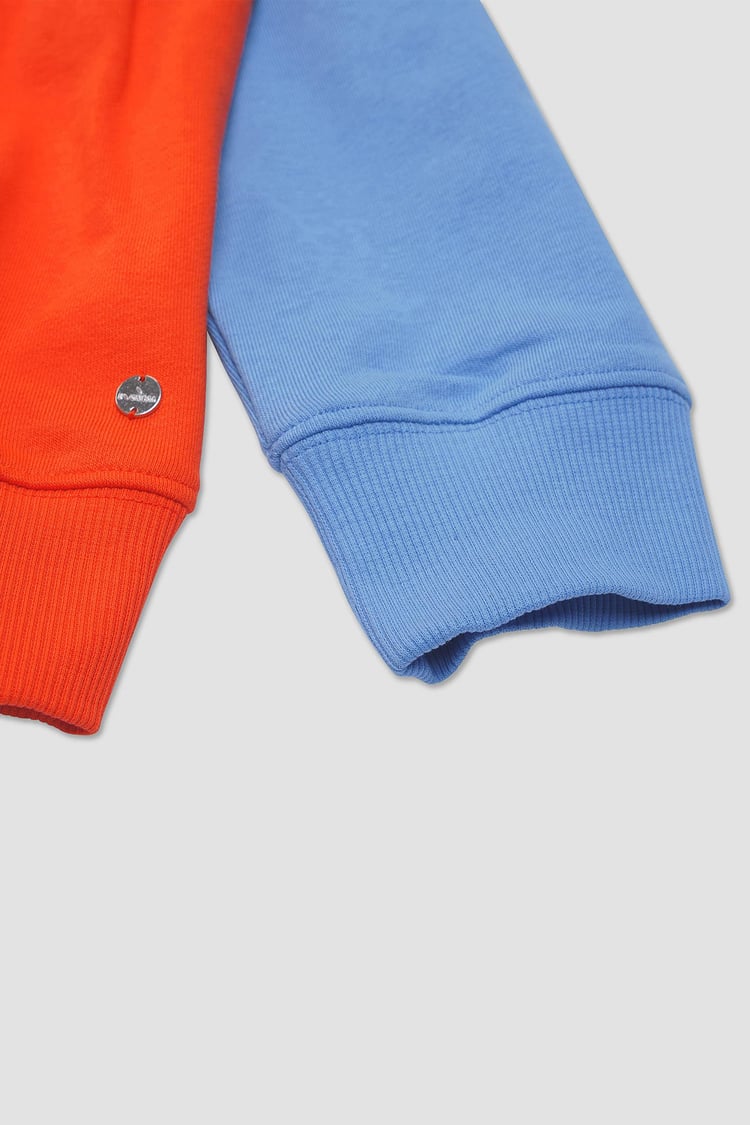 Colour Block LS High Neck Sweatshirt