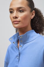 Colour Block LS High Neck Sweatshirt