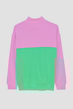 Colour Block LS High Neck Sweatshirt