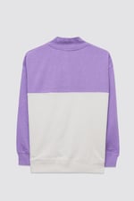 Colour Block LS High Neck Sweatshirt