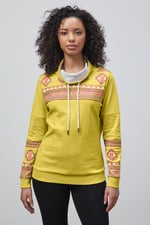 Geo Printed High Collar Sweatshirt