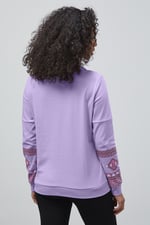 Geo Printed High Collar Sweatshirt