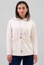 Womens Hooded Tie Waist Sweatshirt