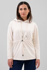 Womens Hooded Tie Waist Sweatshirt