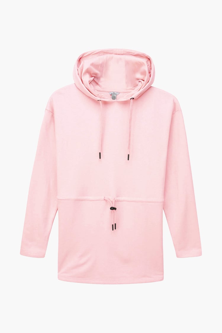 Womens Hooded Tie Waist Sweatshirt