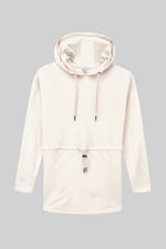 Womens Hooded Tie Waist Sweatshirt