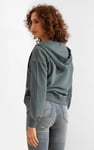 Womens V-Neck Drop Shoulder Hoodie