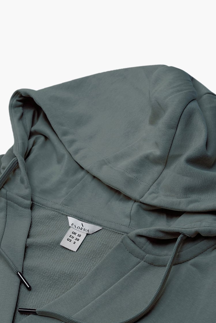 Womens V-Neck Drop Shoulder Hoodie