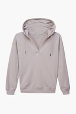 Womens V-Neck Drop Shoulder Hoodie