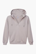 Womens V-Neck Drop Shoulder Hoodie