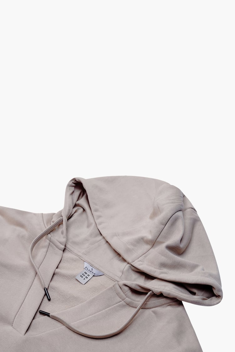 Womens V-Neck Drop Shoulder Hoodie