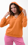 Womens V-Neck Drop Shoulder Hoodie