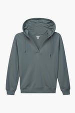 Womens V-Neck Drop Shoulder Hoodie