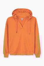Womens V-Neck Drop Shoulder Hoodie