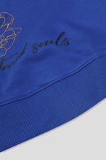 Womens Blossom Print Cropped Sweatshirt