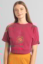 Womens Blossom Print Cropped Sweatshirt