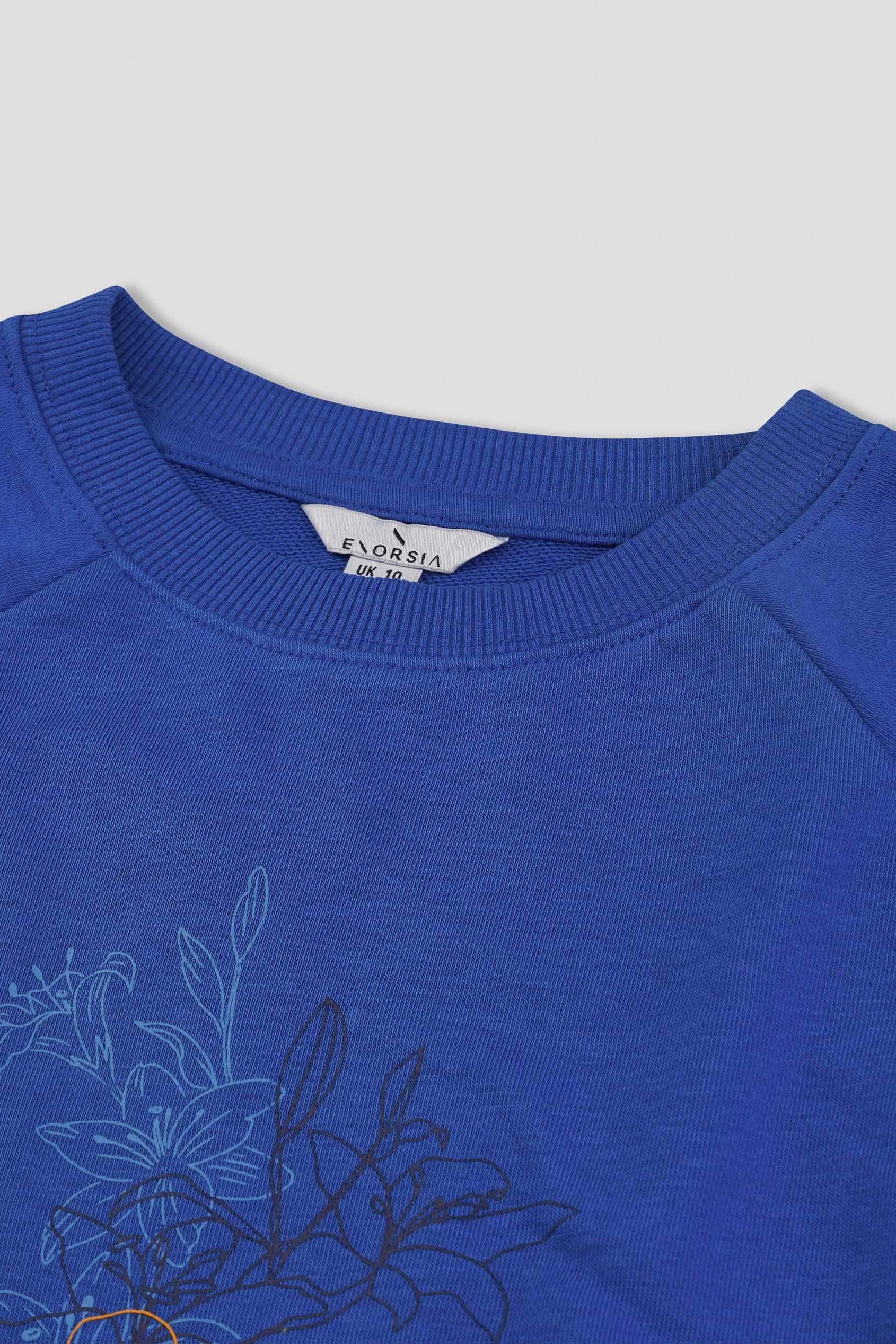 Womens Blossom Print Cropped Sweatshirt