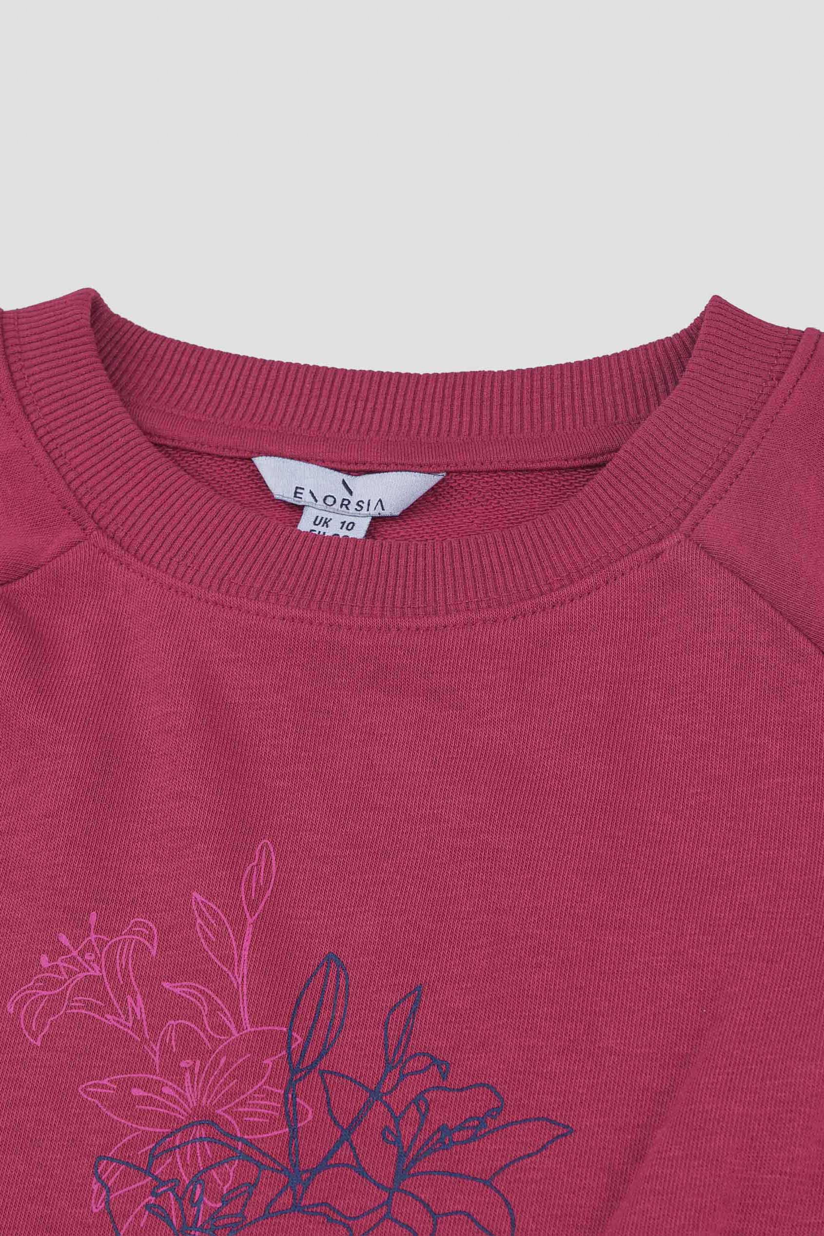 Womens Blossom Print Cropped Sweatshirt