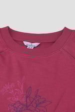 Womens Blossom Print Cropped Sweatshirt