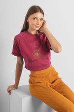 Womens Blossom Print Cropped Sweatshirt