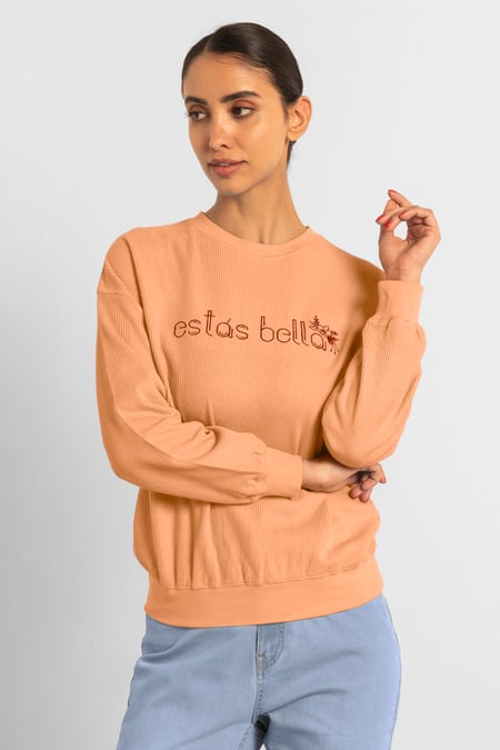Blue Estás Bella Long Sleeve Sweatshirt