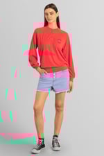 Henley Button Up Long Sleeve Sweatshirt