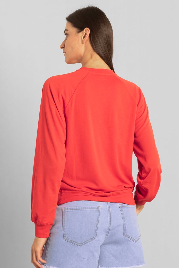 Henley Button Up Long Sleeve Sweatshirt