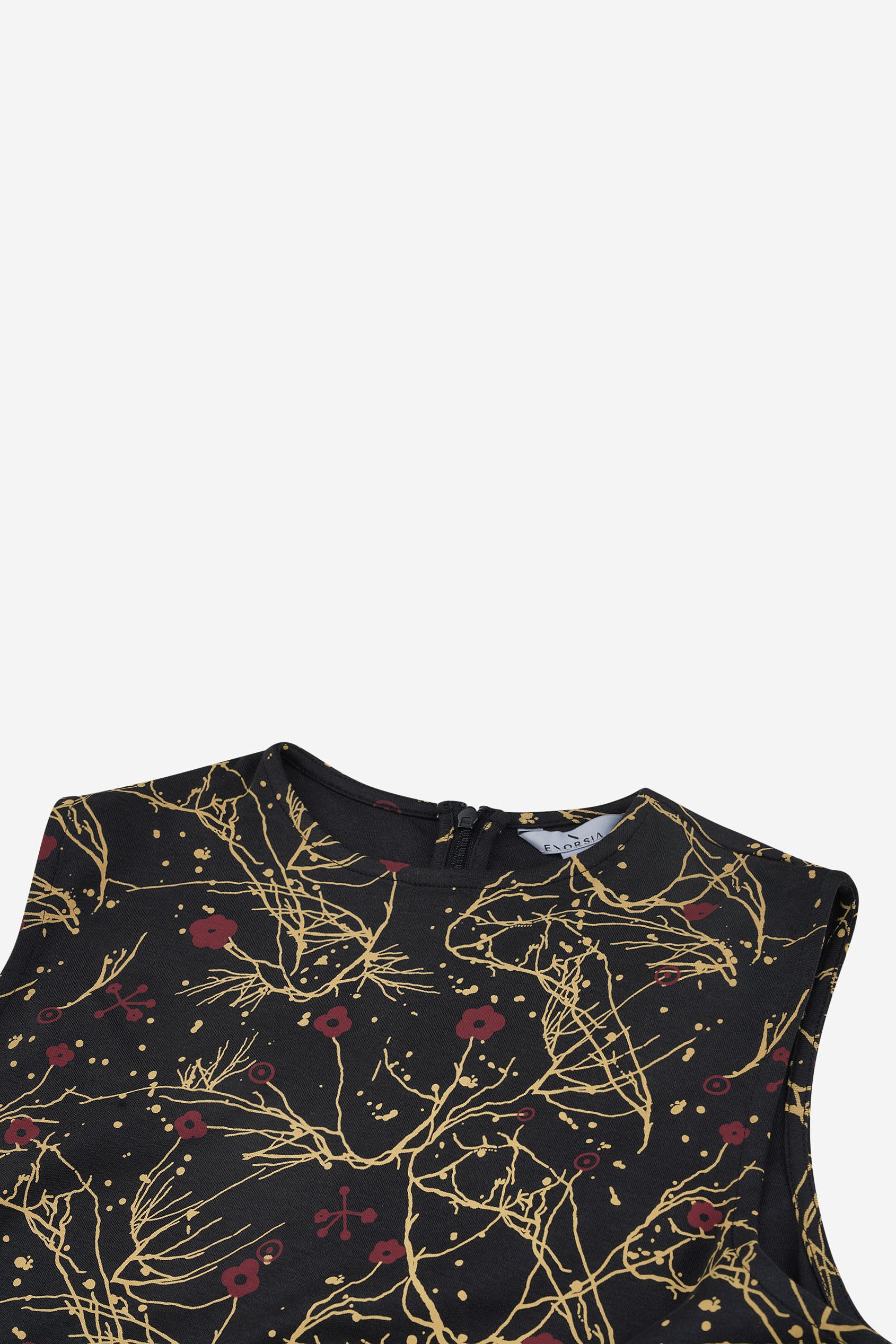 Asymmetric Hem Sleeveless Printed Top