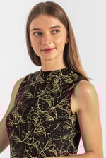 Asymmetric Hem Sleeveless Printed Top