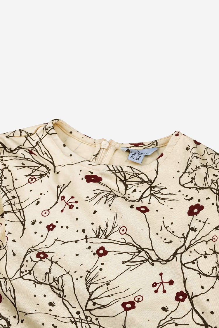 Asymmetric Hem Sleeveless Printed Top