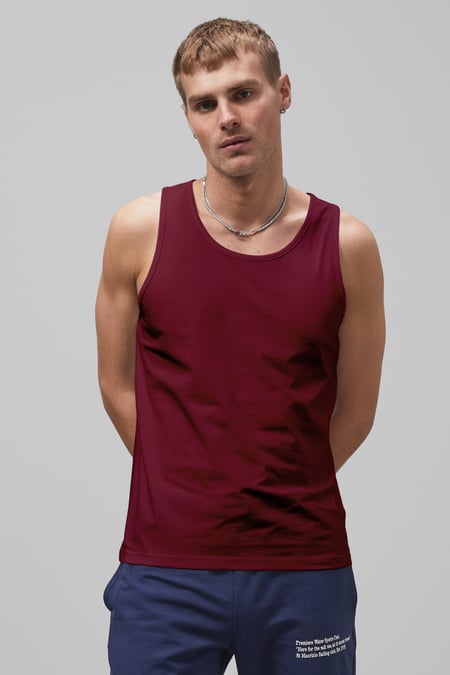 Mens White Essential Cotton Vest