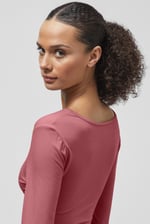 O-Ring Cut Out V-Neck Long Sleeves Top
