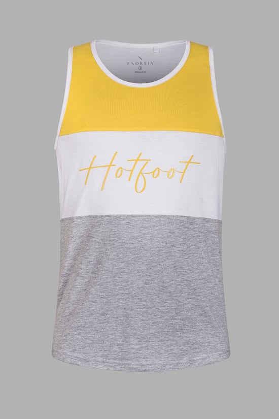 Colour Block Hot Foot Printed Vest