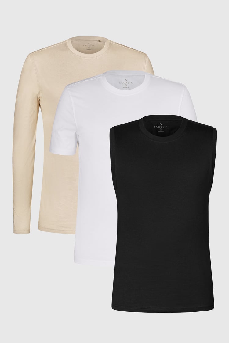 Soft Cotton T-Shirt And Vest 3 Pack