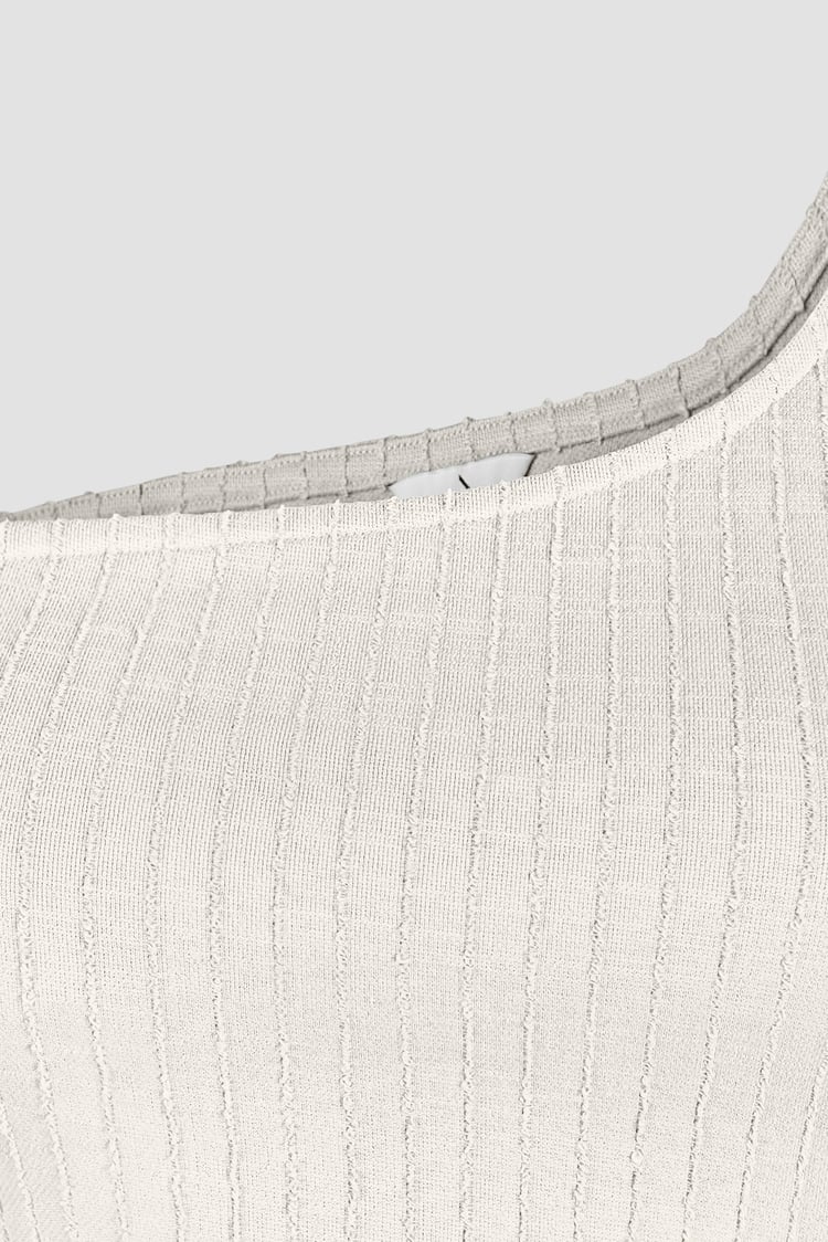 One Shoulder Crop Vest Top