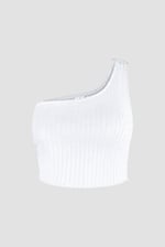One Shoulder Crop Vest Top