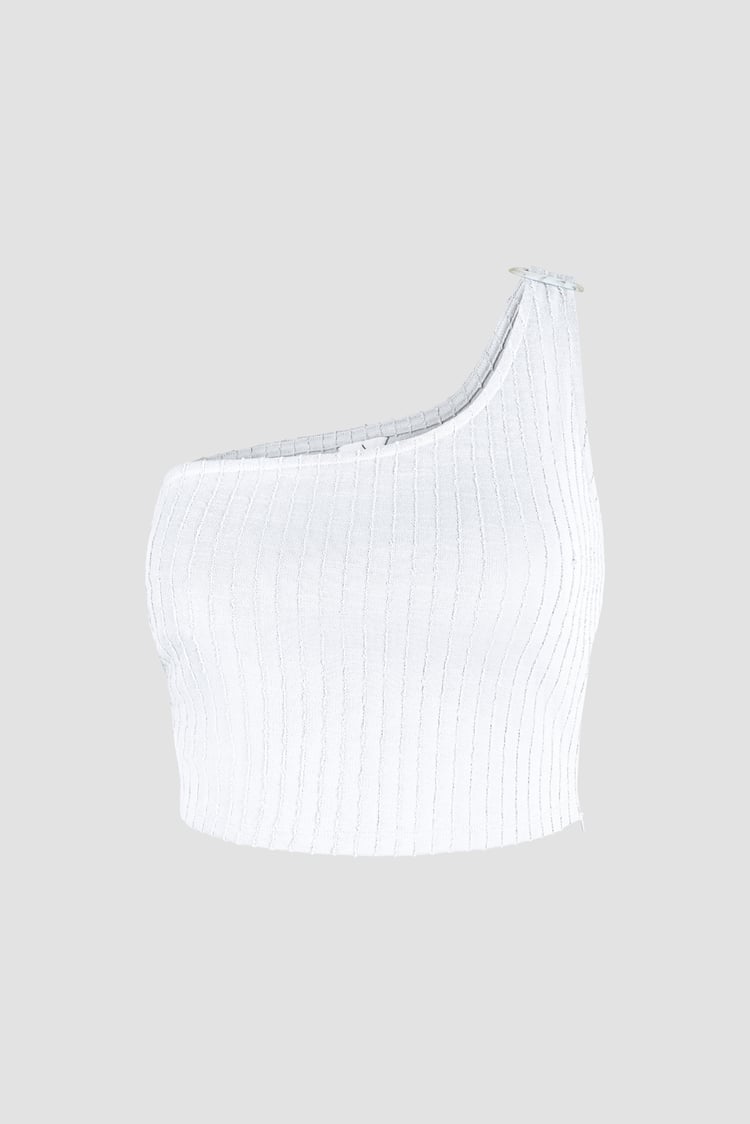 One Shoulder Crop Vest Top