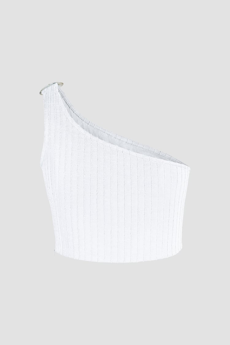 One Shoulder Crop Vest Top