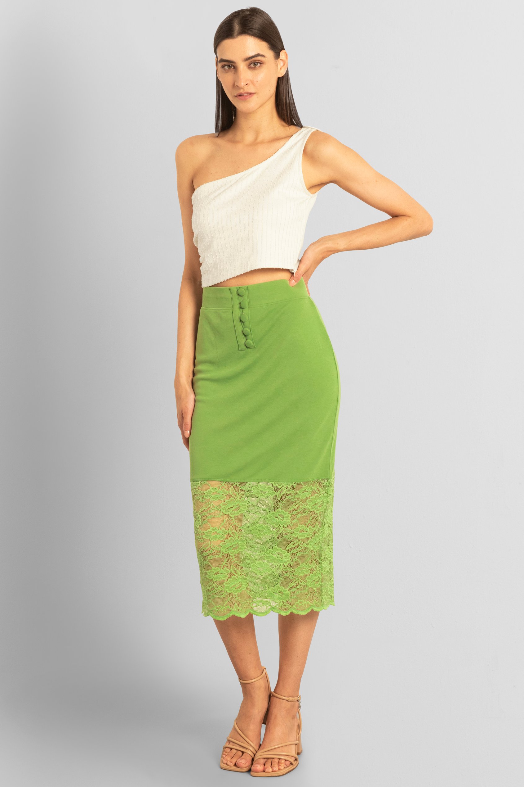 One Shoulder Crop Vest Top