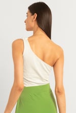 One Shoulder Crop Vest Top