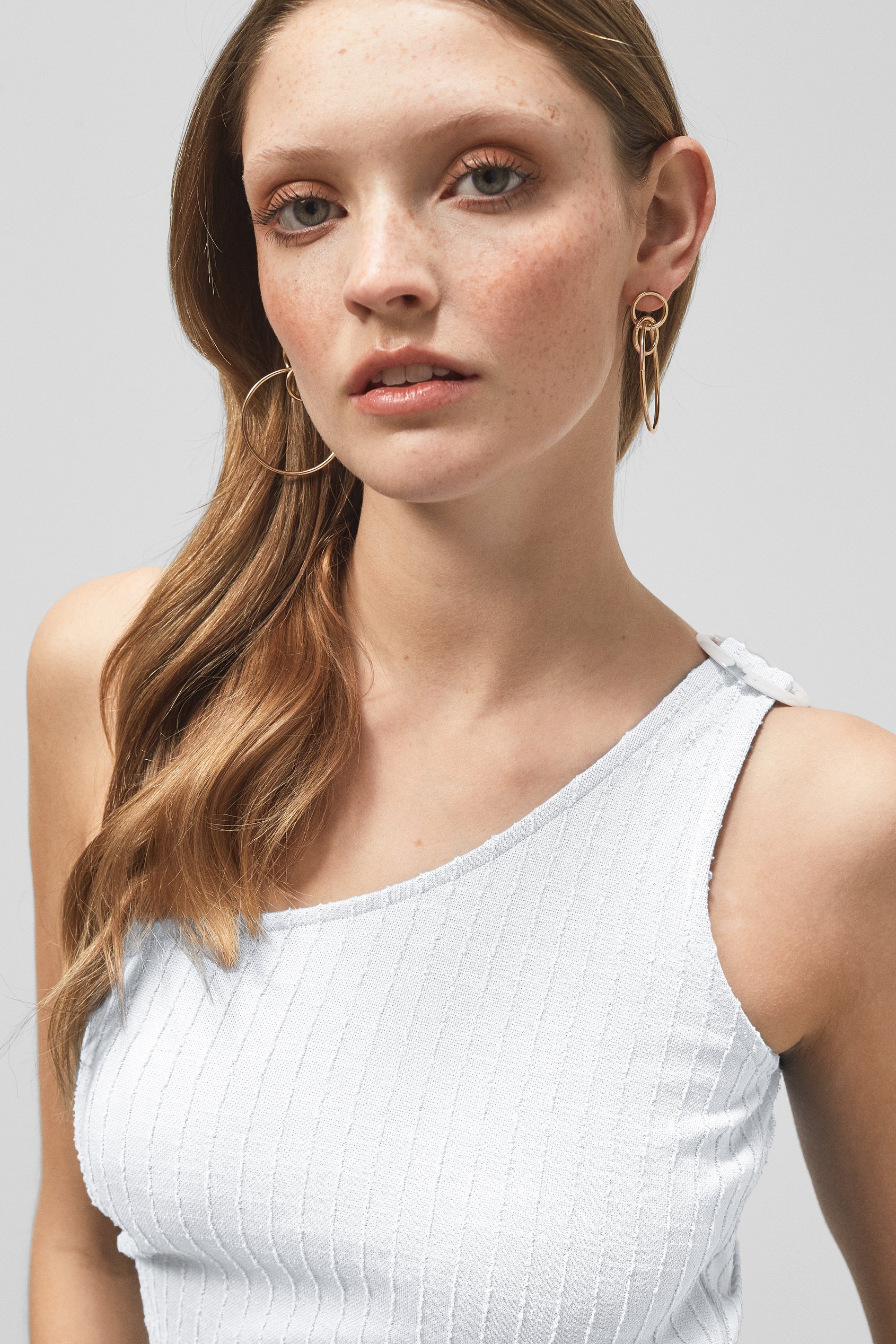 One Shoulder Crop Vest Top