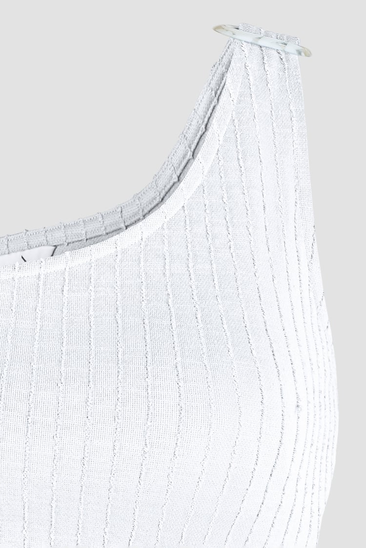 One Shoulder Crop Vest Top