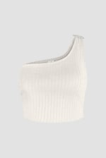 One Shoulder Crop Vest Top