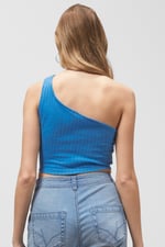 One Shoulder Crop Vest Top
