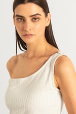 One Shoulder Crop Vest Top