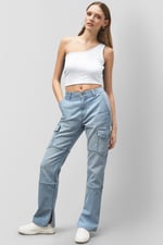 One Shoulder Crop Vest Top